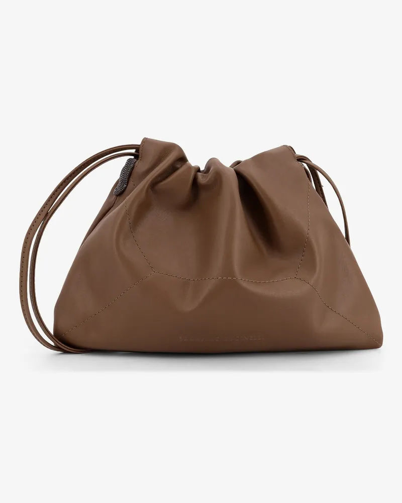 Brunello Cucinelli BC Duo leather shoulder bag -  - gender_Woman Brown