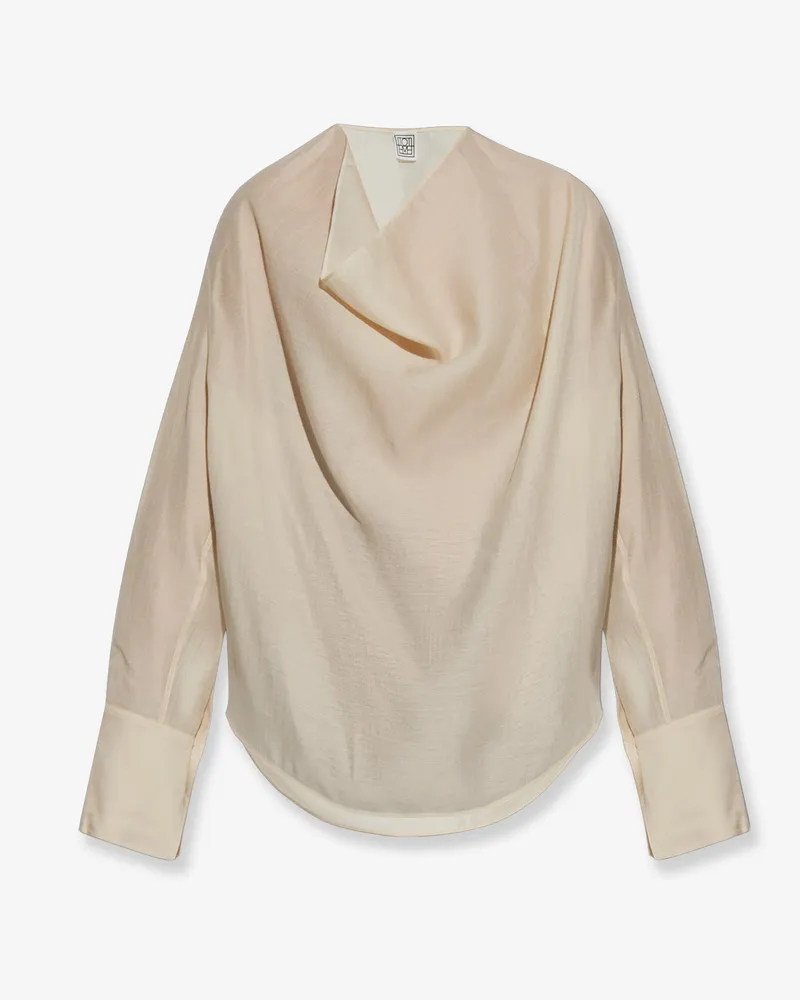 Totême Lyocell and linen blend shirt -  - gender_Woman Beige