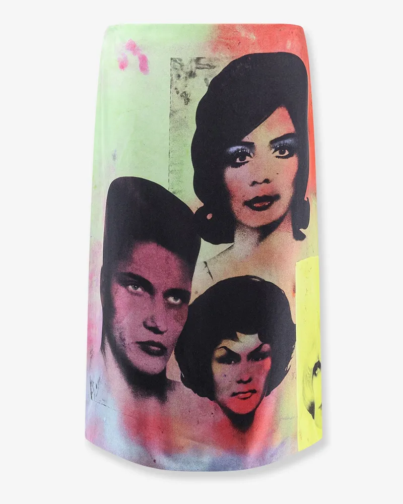 Versace Printed silk twill midi skirt -  - gender_Woman Multicolor