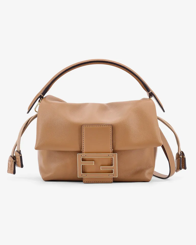Fendi Mamma Baguette Small leather crossbody bag -  - gender_Woman Beige