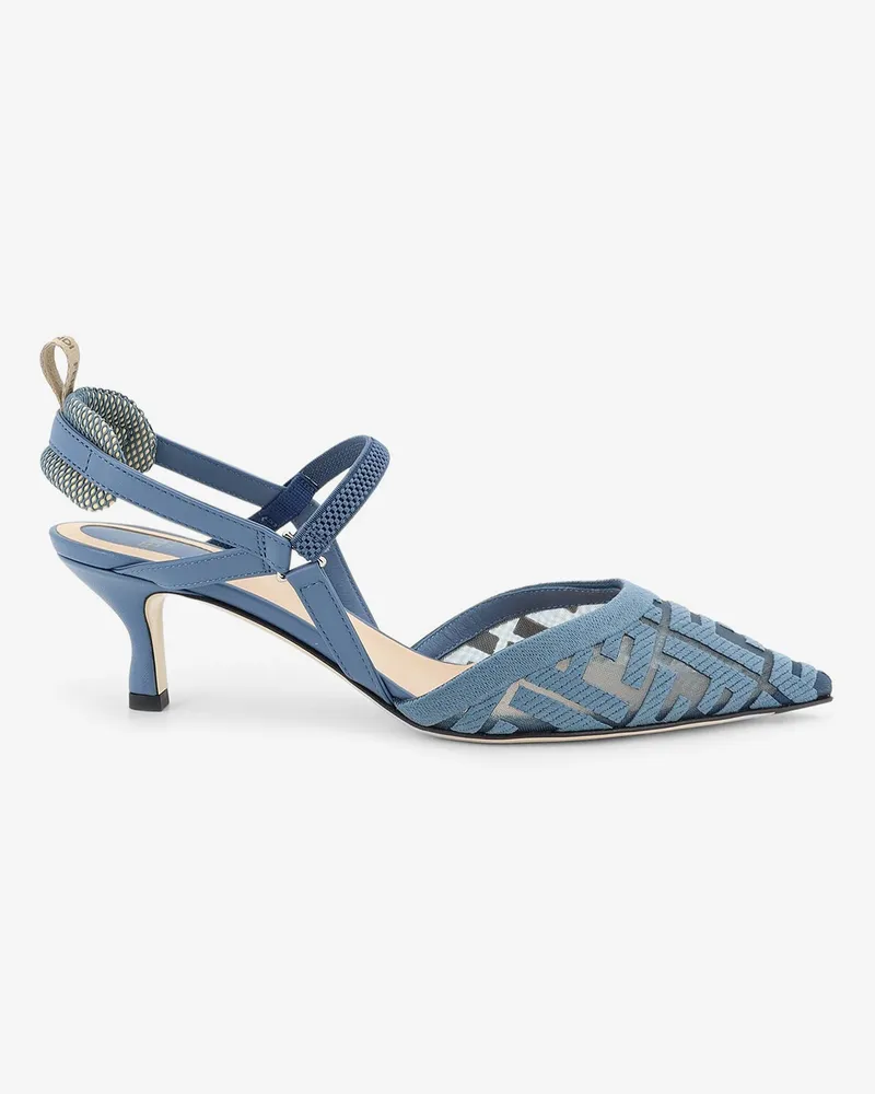 Fendi Colibri mesh pump with FF embroidery -  - gender_Woman Blue