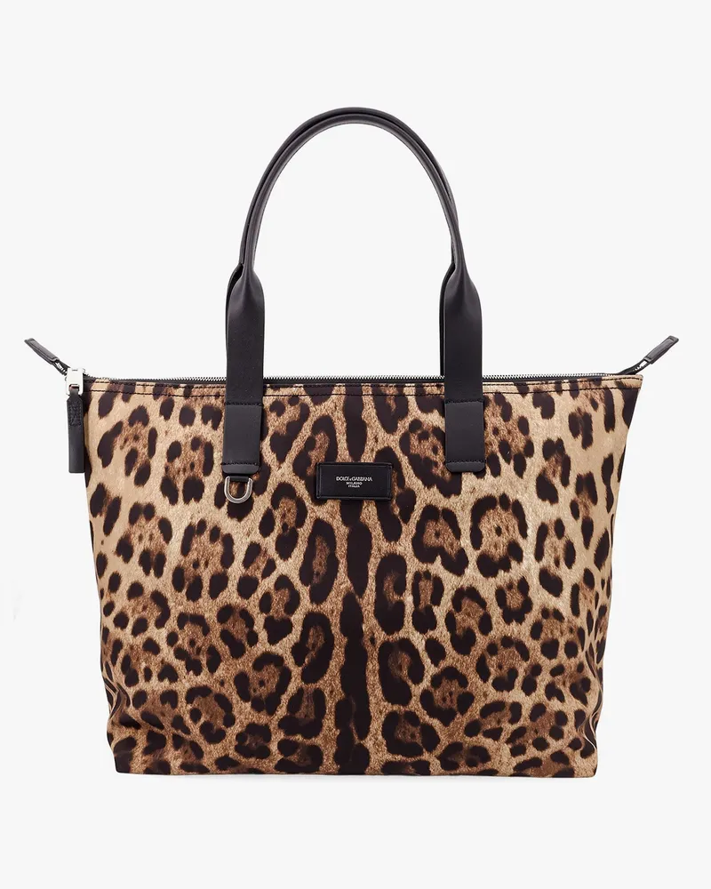 Dolce & Gabbana Nylon shoulder bag with animalier print -  - gender_Man Animal