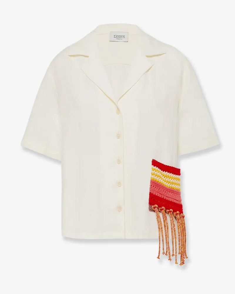 Laneus Viscose and linen blend shirt -  - gender_Woman Beige