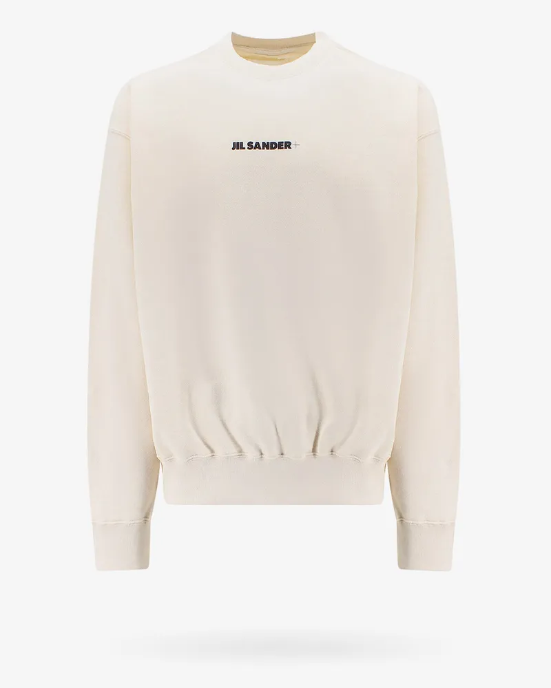 Jil Sander Cotton sweatshirt with frontal logo -  - gender_Man Beige