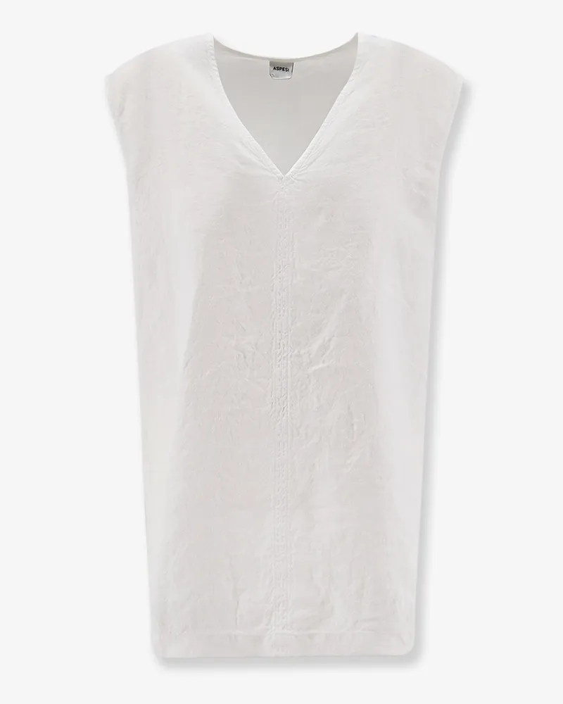 ASPESI Vissuto" oversize linen top -  - gender_Woman White