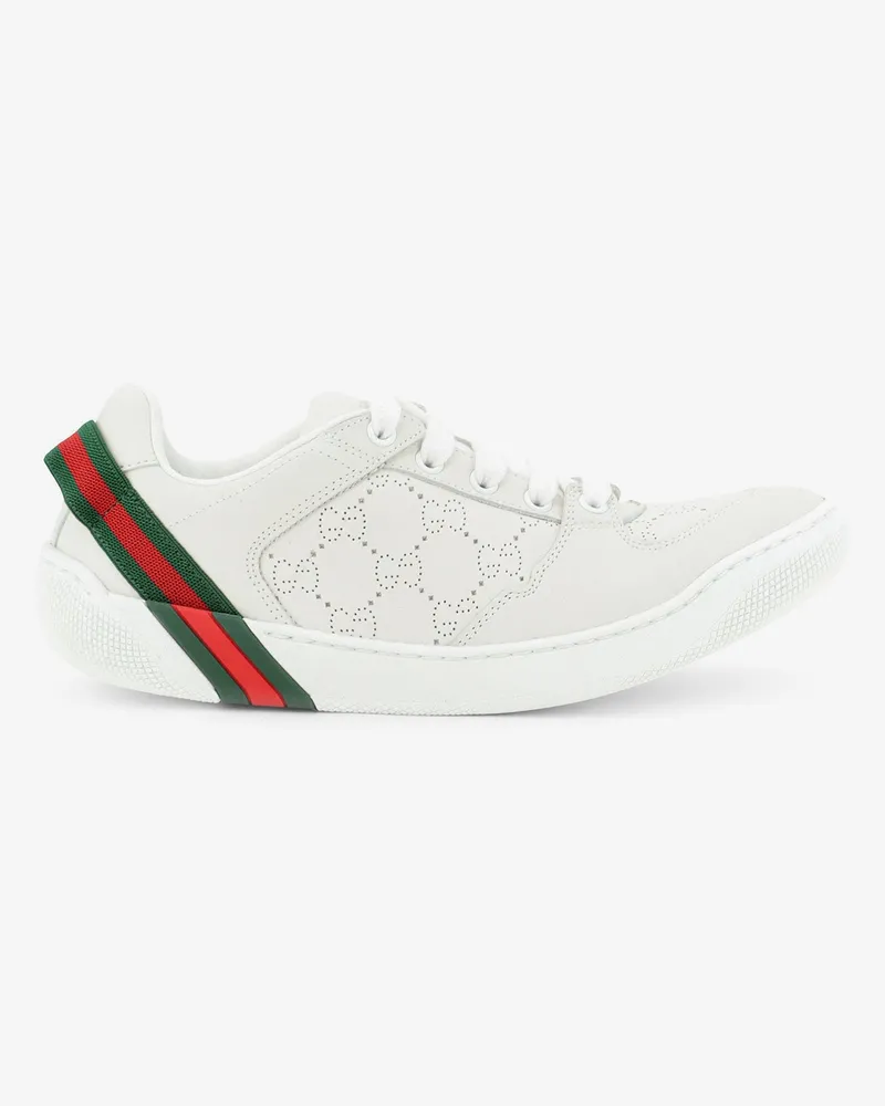 Gucci Screener sneaker in perforated GG leather -  - gender_Woman White