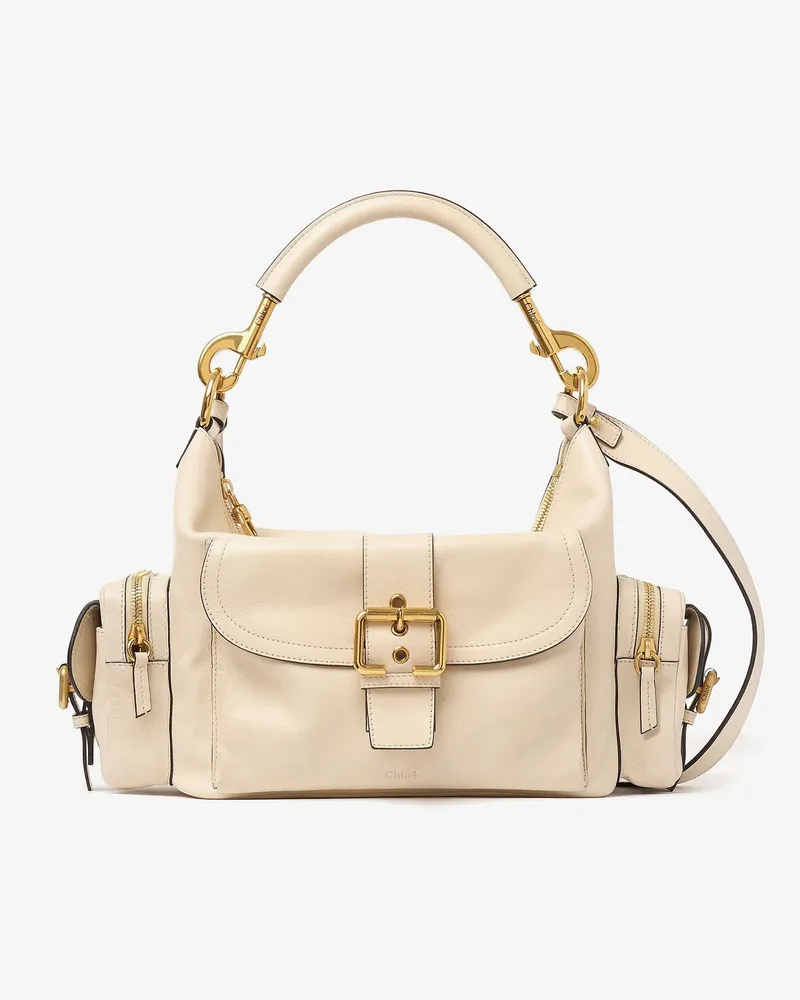 Chloé Medium Double Carry leather shoulder bag -  - gender_Woman Beige