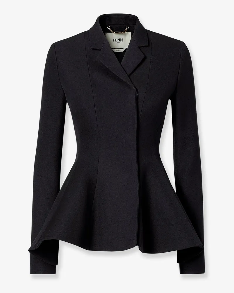 Fendi Grain De Poudre wool blazer -  - gender_Woman Black