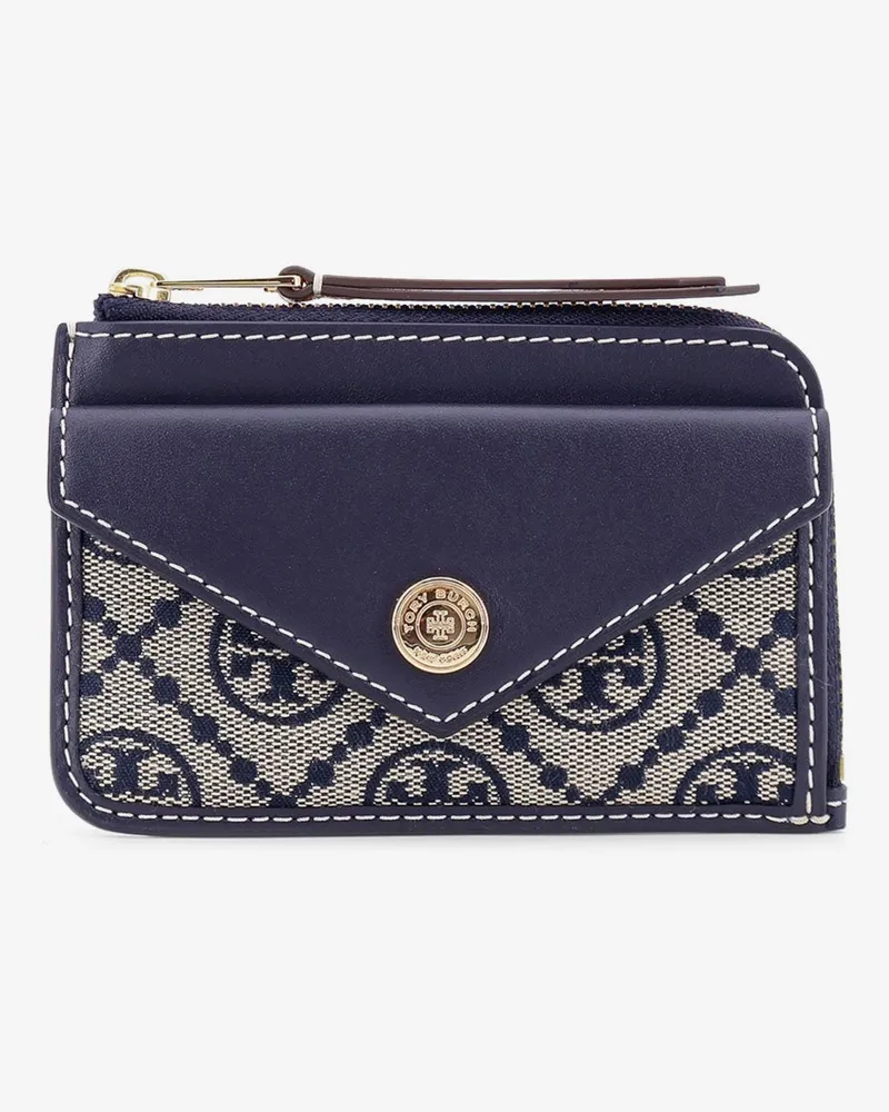 Tory Burch T Monogram Envelope Zip Card Case Wallet -  - gender_Woman Blue