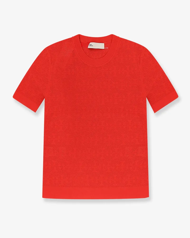 Tory Burch T-Monogram viscose blend top -  - gender_Woman Red