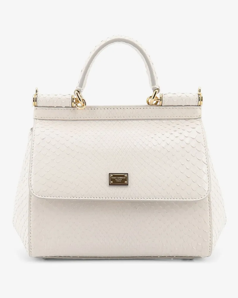 Dolce & Gabbana Sicily python handbag -  - gender_Woman White