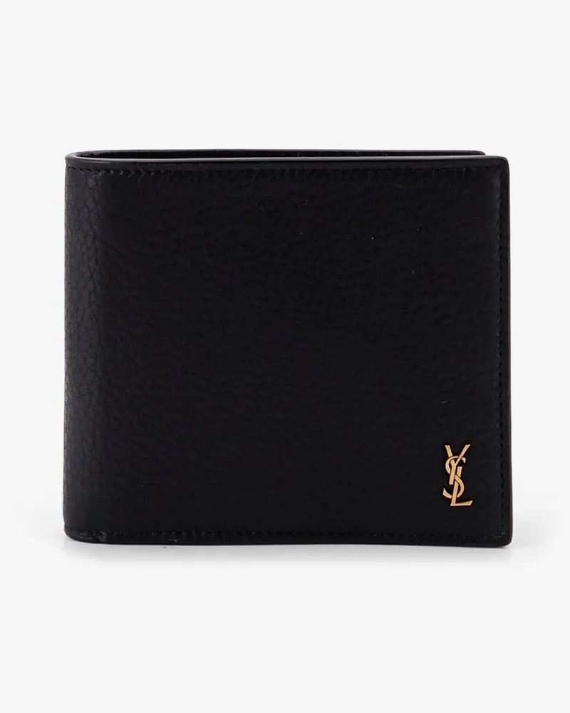 Saint Laurent East/West Tiny leather wallet -  - gender_Man Black