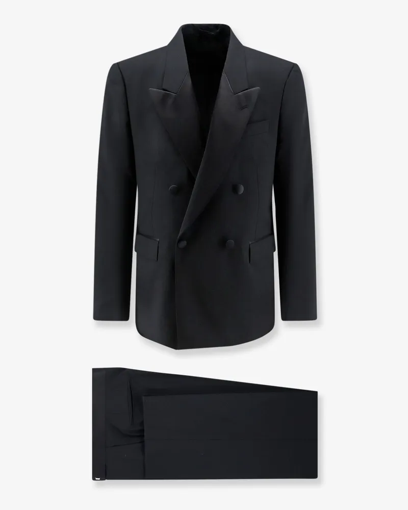 LARDINI Double-breasted virgin wool tuxedo -  - gender_Man Black