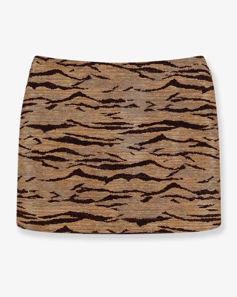 Elisabetta Franchi Embroidered mini skirt -  - gender_Woman Brown