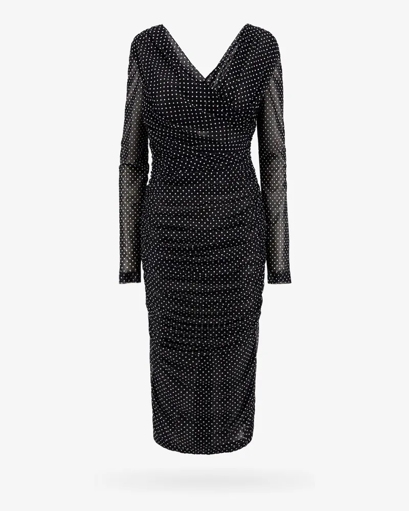 Dolce & Gabbana Polka-dots dress with drapery -  - gender_Woman Black