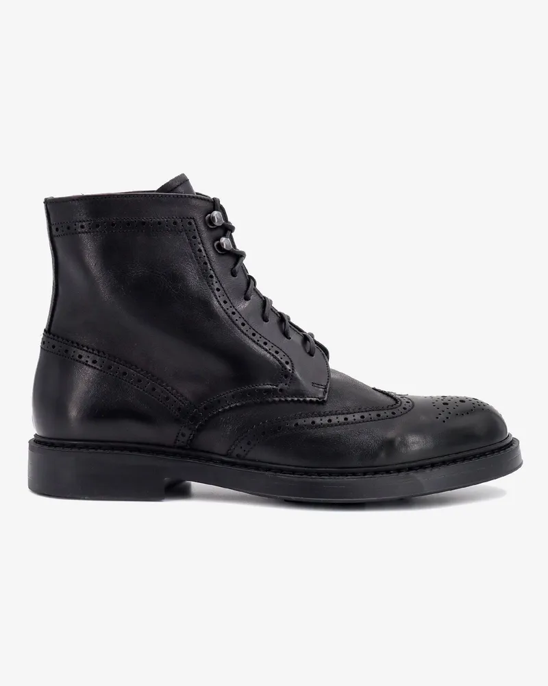 Doucal´s Leather boots -  - gender_Man Black