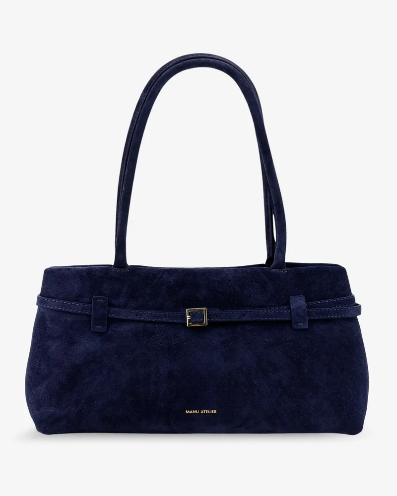 Manu Atelier Le Cambon East West suede shoulder bag -  - gender_Woman Blue