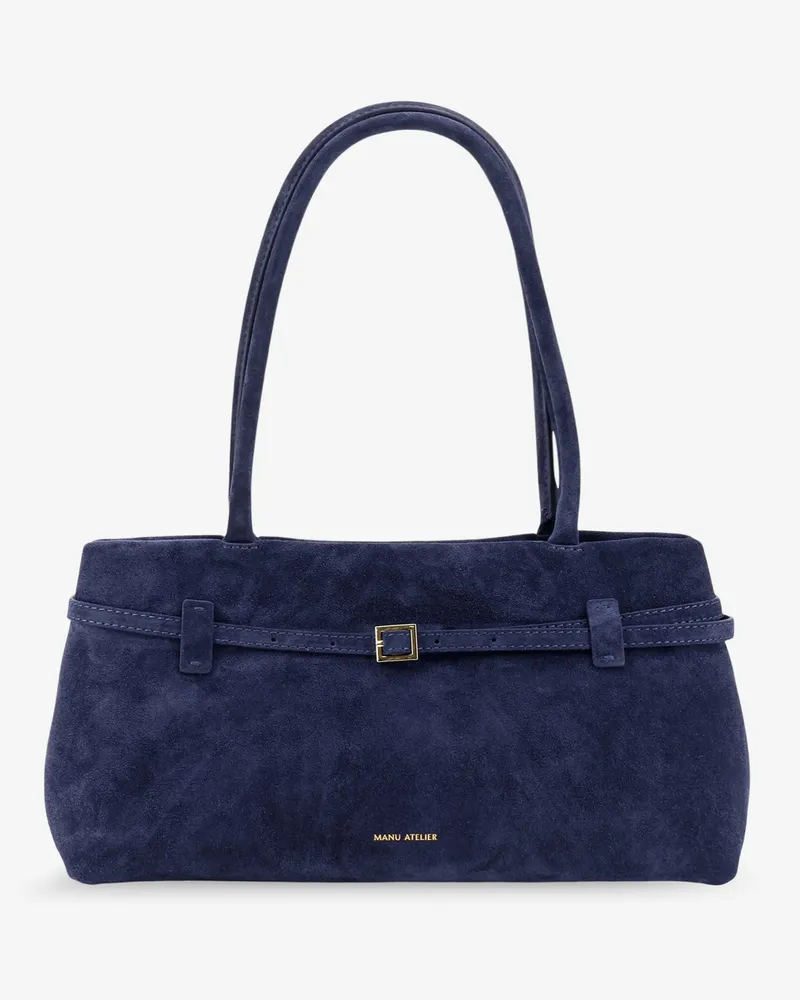 Manu Atelier Le Cambon East West suede shoulder bag -  - gender_Woman Blue
