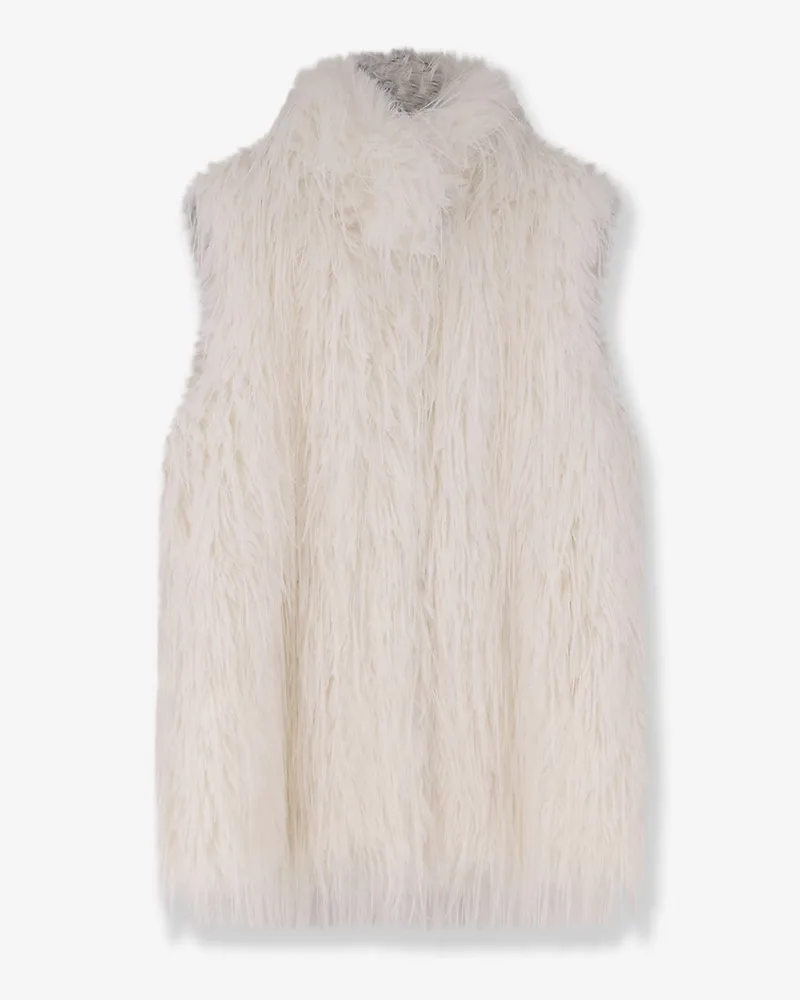Pinko Neva faux fur sleeveless jacket -  - gender_Woman White