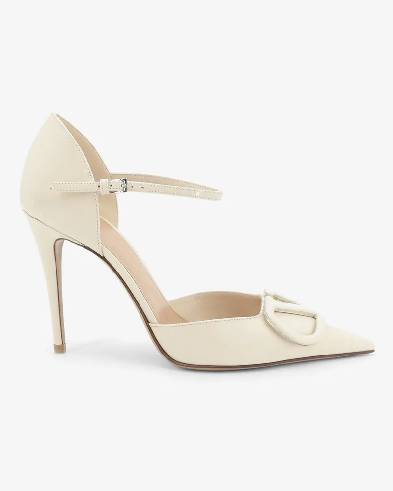 Valentino Garavani D'Orsay patent pumps with VLogo Signature -  - gender_Woman Blue