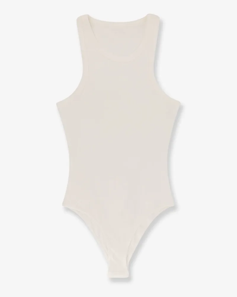 Alaïa Halter cotton and viscose bodysuit -  - gender_Woman White