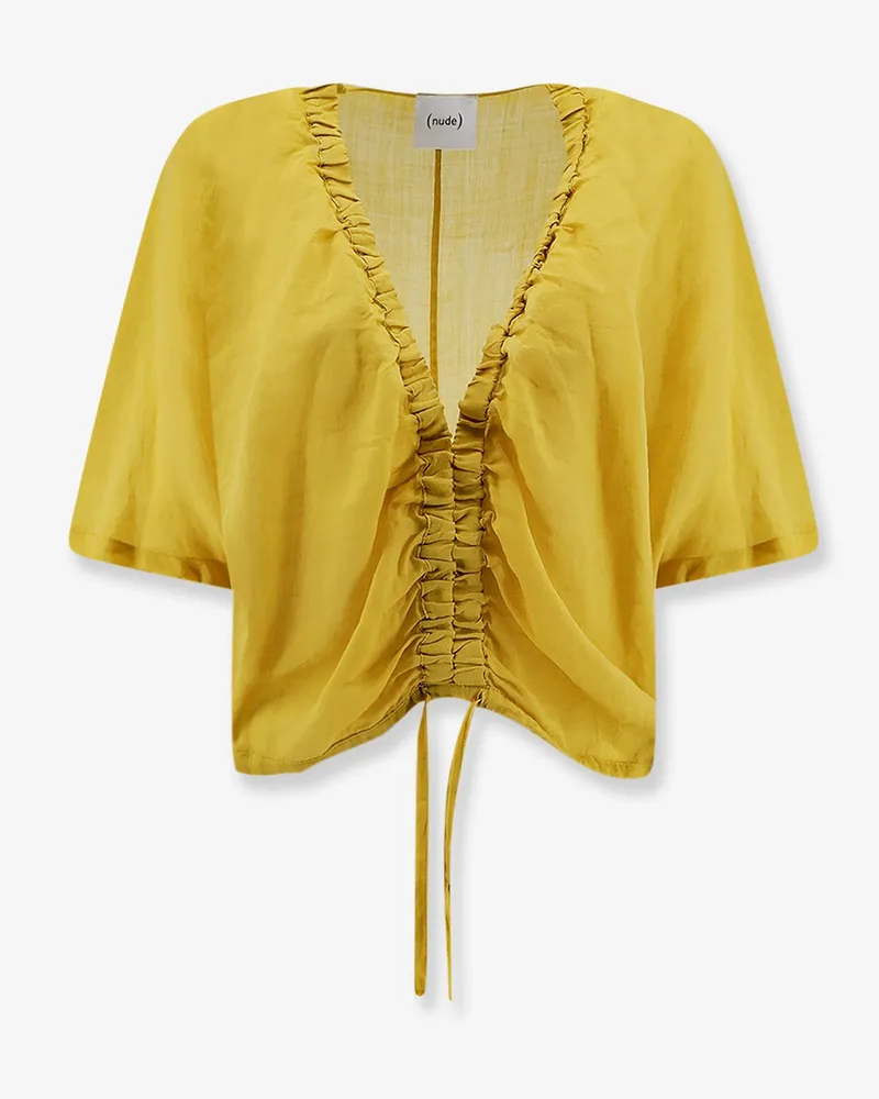 NUDE Linen blend shirt -  - gender_Woman Yellow