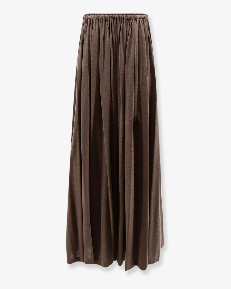 Max Mara MXMLivrea pleated jersey long skirt -  - gender_Woman Brown