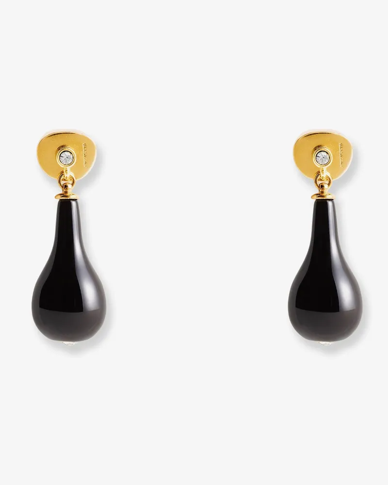 Totême Onyx drops brass earrings -  - gender_Woman Black