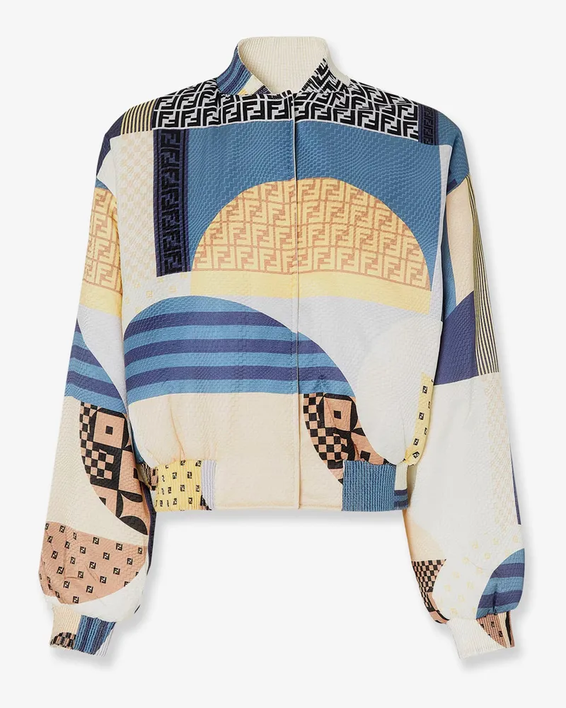 Fendi Reversible patchwork silk bomber -  - gender_Woman Multicolor