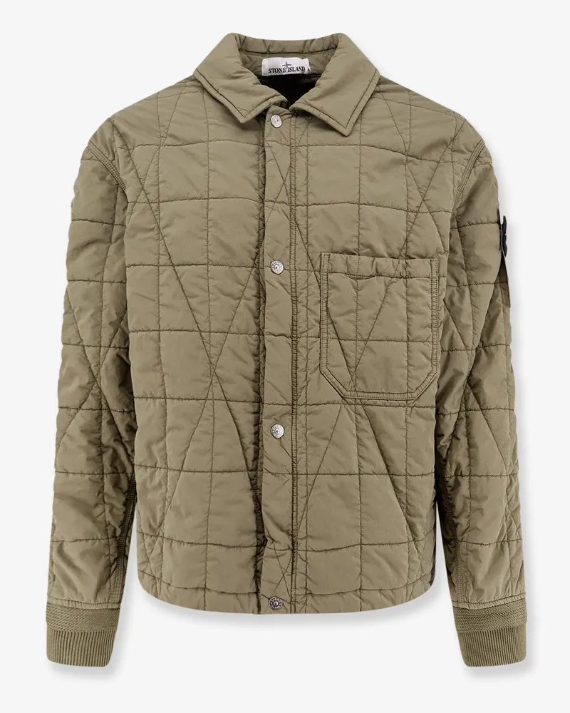 Stone Island Cotton Nylon Tela Quilted-TC Jacket -  - gender_Man Green