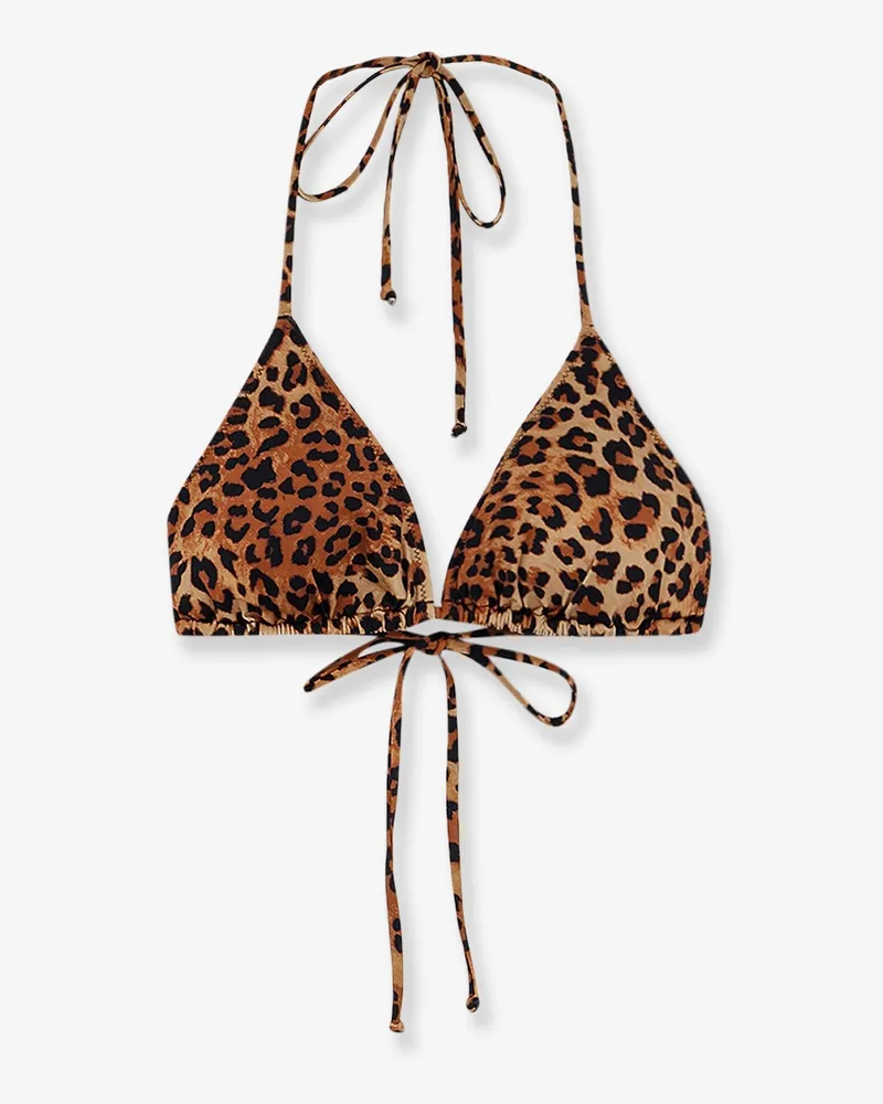 MC2 Saint Barth Leah nylon bikini top with animal print -  - gender_Woman Animal