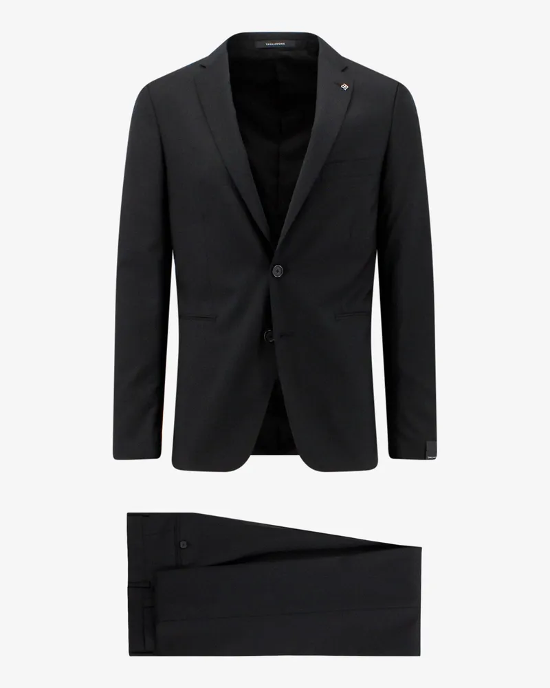 Tagliatore Virgin wool suit with removable iconic brooch -  - gender_Man Black
