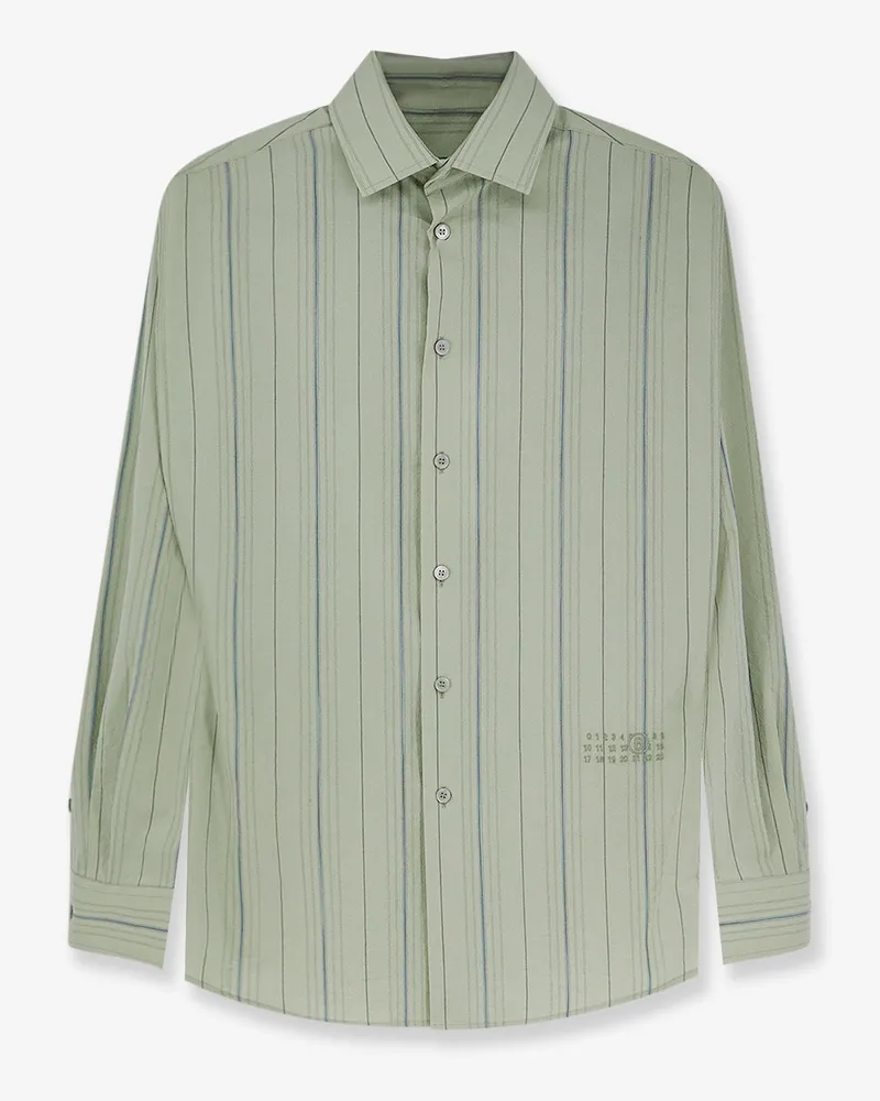 Maison Margiela Striped cotton shirt -  - gender_Woman Green