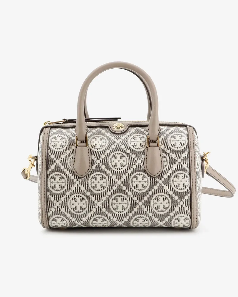 Tory Burch Barrel Bag T Monogram coated canvas handbag -  - gender_Woman Beige
