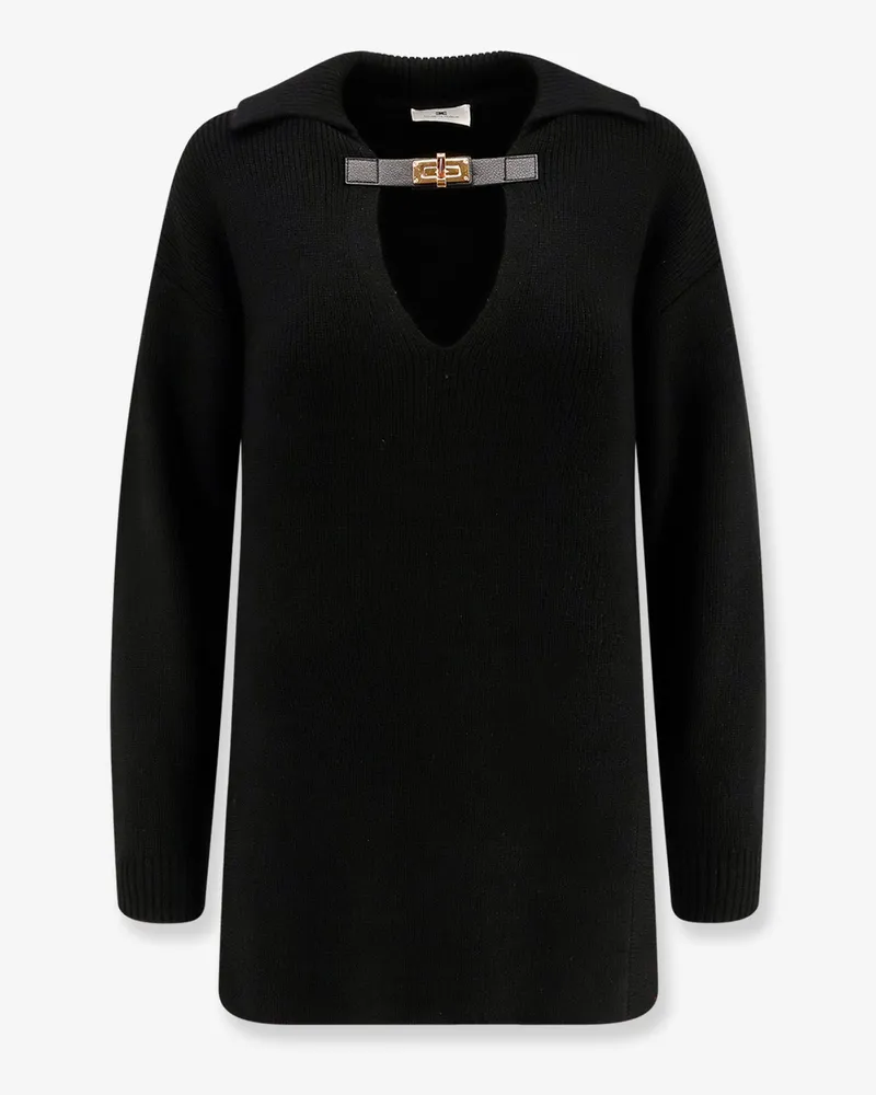 Elisabetta Franchi Ribbed wool blend sweater -  - gender_Woman Black