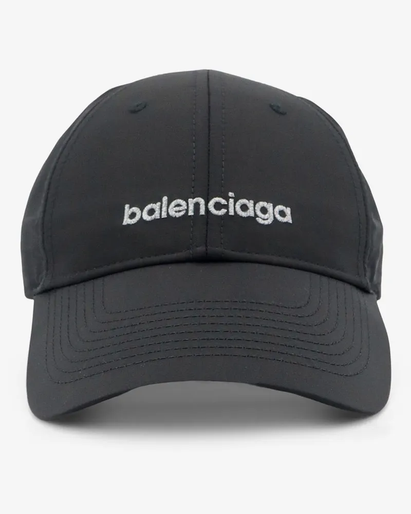 Balenciaga Techwear technical fabric hat with embroidered lettering logo -  - gender_Man Black