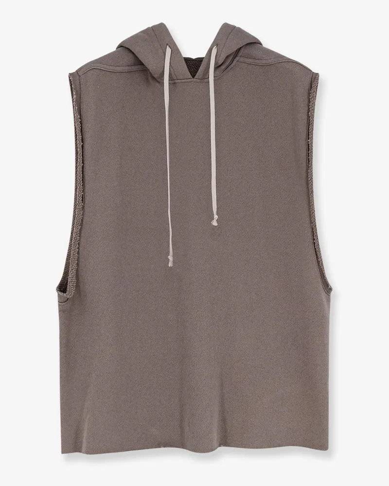 Rick Owens Sleeveless organic cotton sweatshirt -  - gender_Man Beige