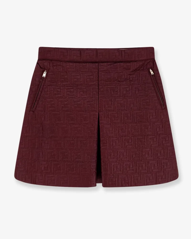 Fendi Quilted nylon mini skirt -  - gender_Woman Red