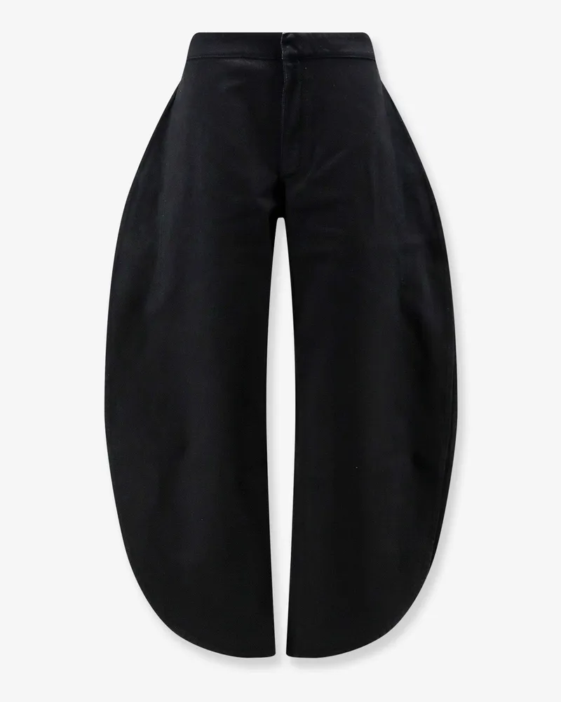 Alaïa Petal trousers in black denim -  - gender_Woman Black