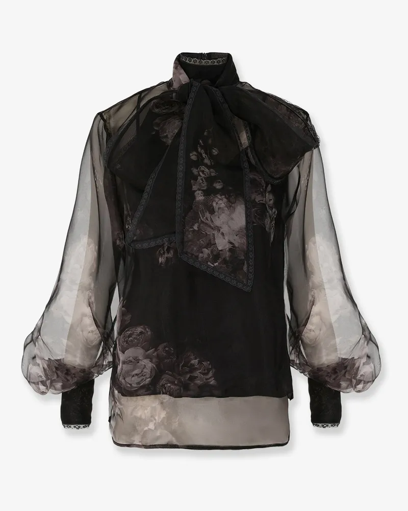 Zimmermann Hypnotic Pussybow Blouse silk shirt -  - gender_Woman Black