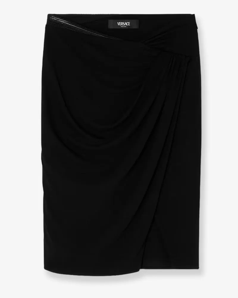 Versace Stretch viscose midi skirt -  - gender_Woman Black