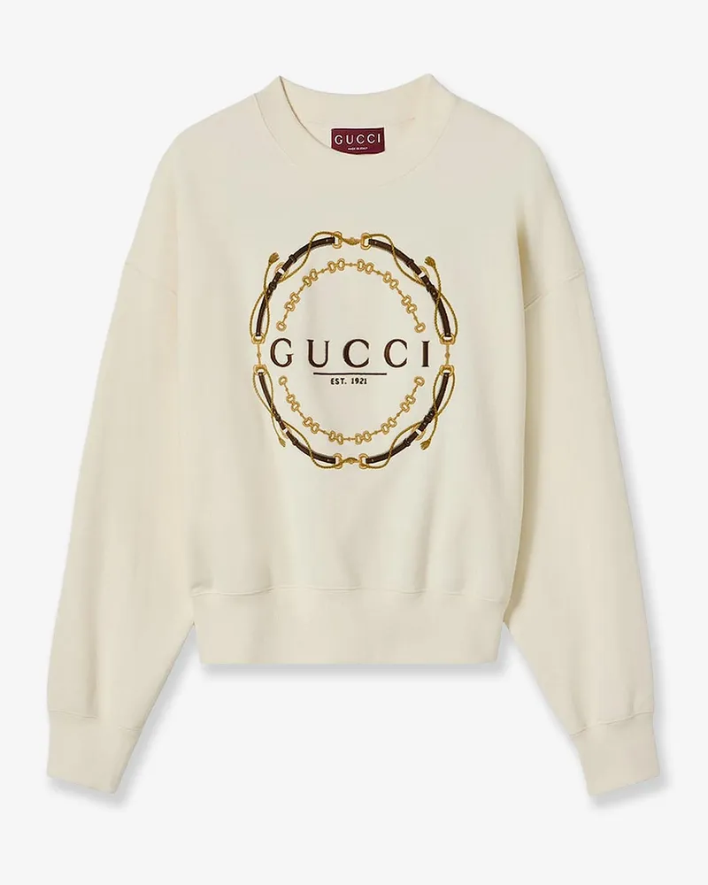 Gucci Brushed cotton jersey sweatshirt -  - gender_Woman White