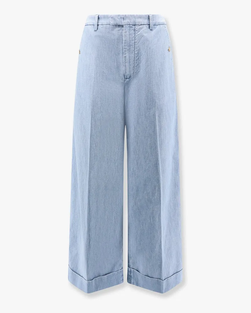 Valentino Garavani Jeans with logoed metal buttons -  - gender_Man Blue