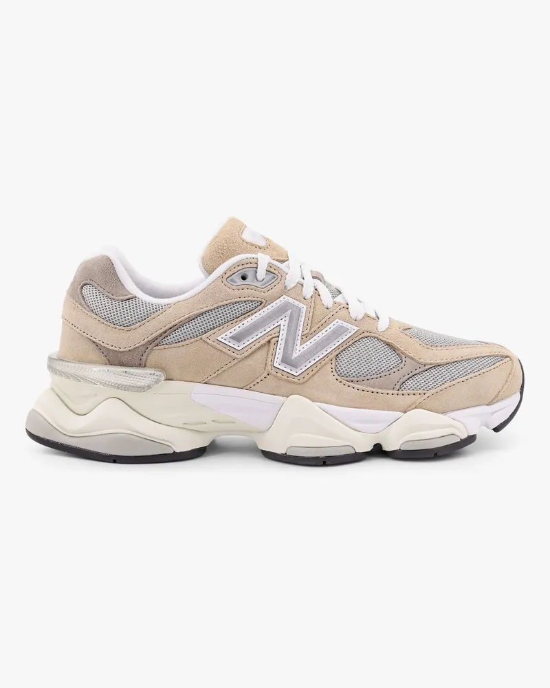 New Balance 9060 low-top mesh and suede sneakers -  - gender_Man Beige