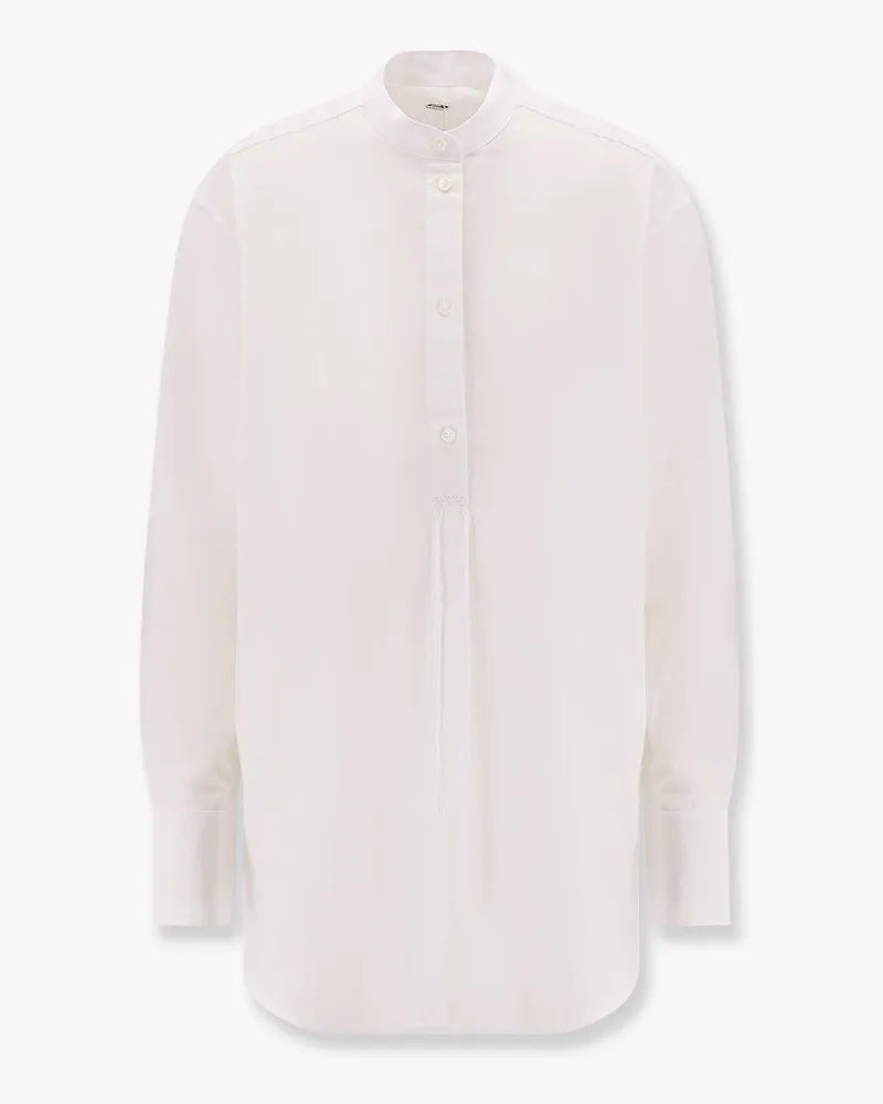 Totême Stand collar organic cotton shirt -  - gender_Woman White