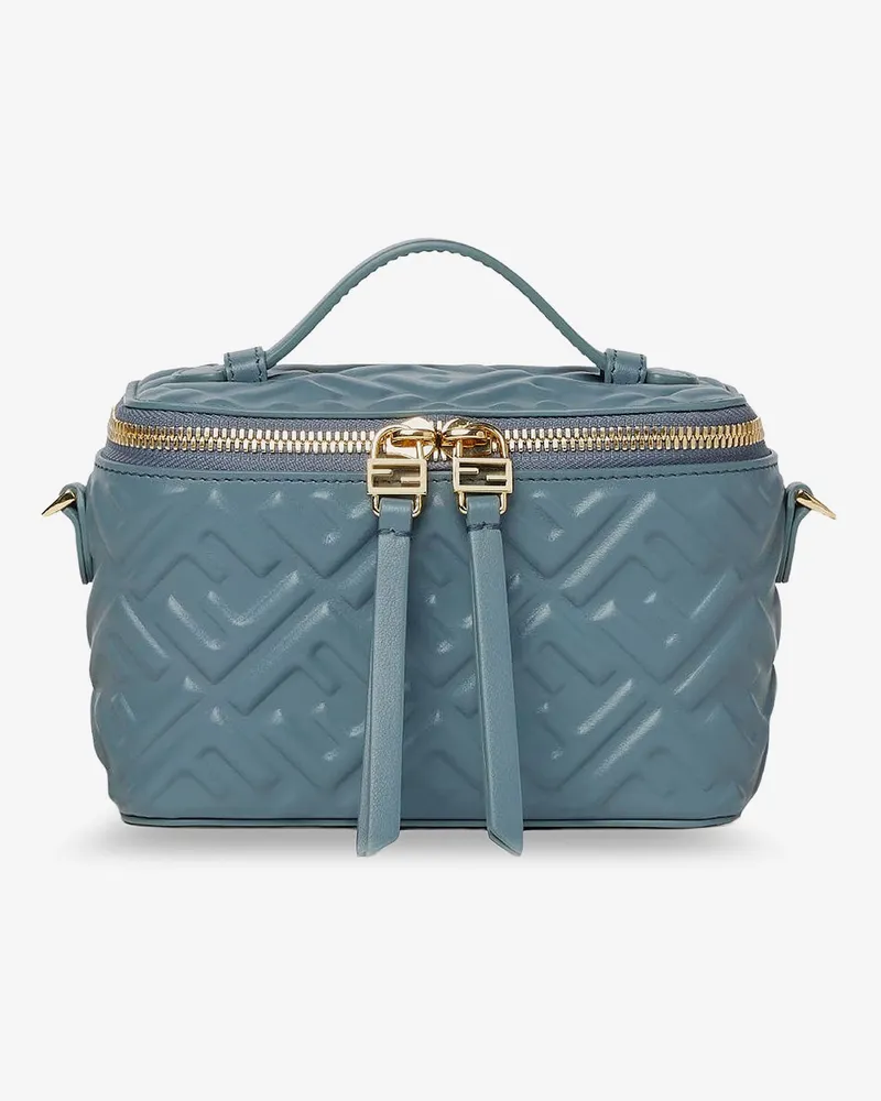 Fendi Vanity leather crossbody bag with FF motif - FENDI - gender_Woman Blue