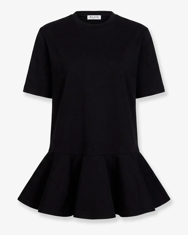 Alaïa Crinoline cotton jersey T-shirt -  - gender_Woman Black