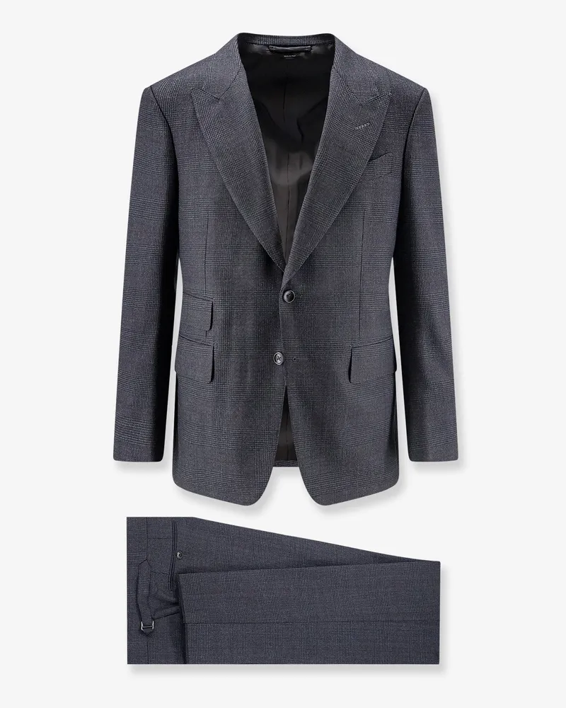 Tom Ford Single-breasted wool suit -  - gender_Man Grey