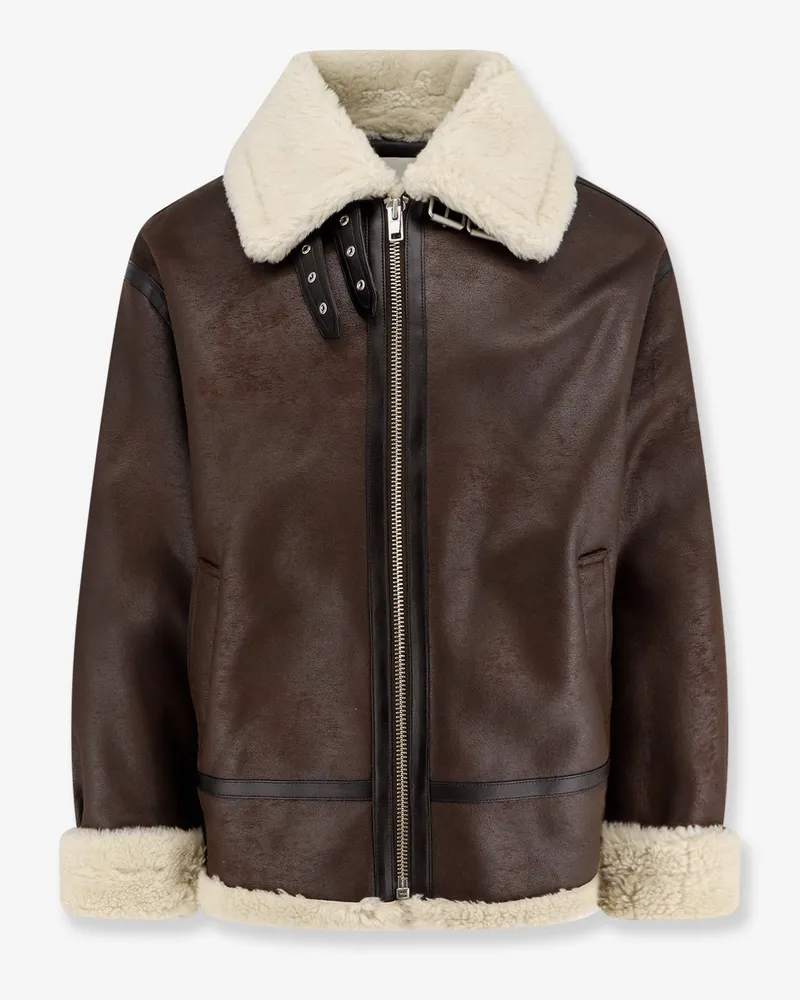 Dunst Unisex eco-shearling jacket -  - gender_Unisex Brown