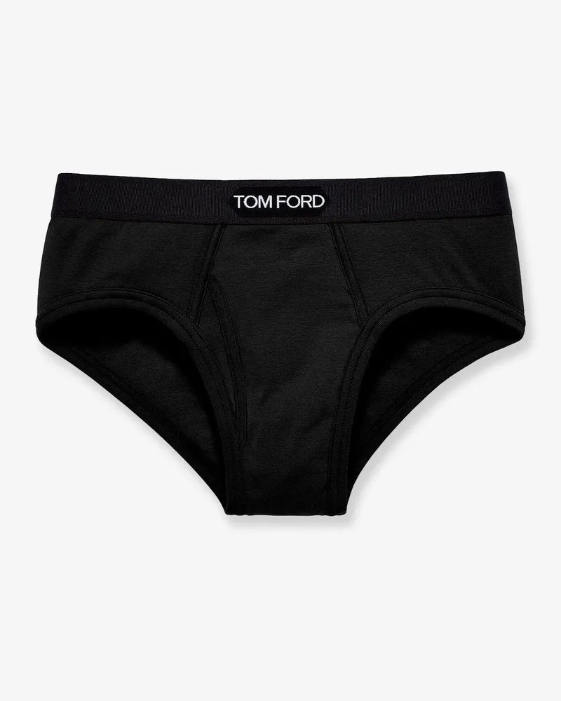 Tom Ford Brief stretch cotton slip -  - gender_Man Black